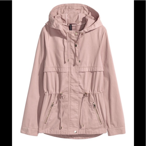 H&M PINK HOODED PARKA JACKET - Picture 1 of 4